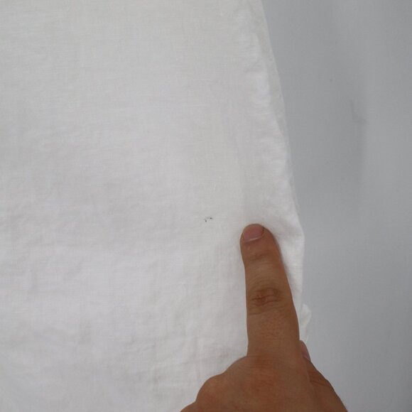 J Crew Shirt Mens XLT Baird McNutt Irish Linen Button Down Long Sleeve White - Picture 12 of 12